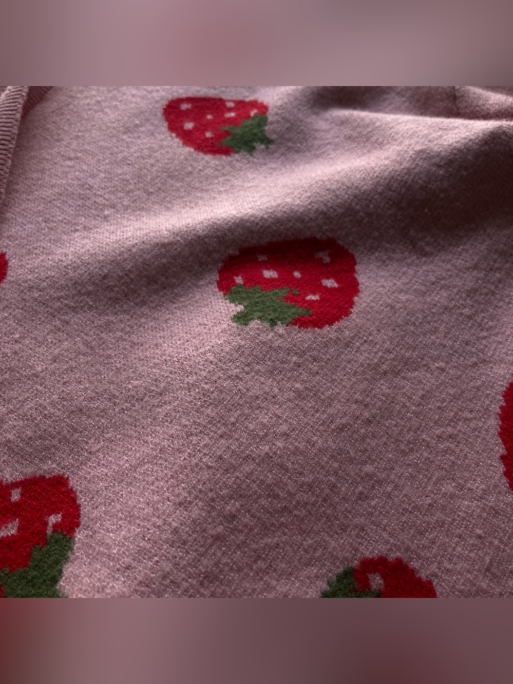 Pink Strawberry Knit Cardigan - Picture 11 of 14